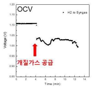 n-dodecane – SOFC 연계 시스템 OCV 측정 데이터