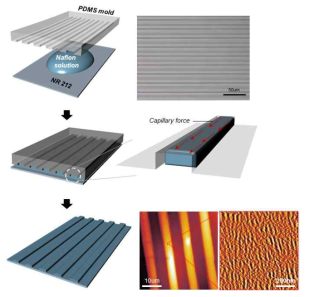 Capillary force를 이용한 Nafion 나노 구조 정렬