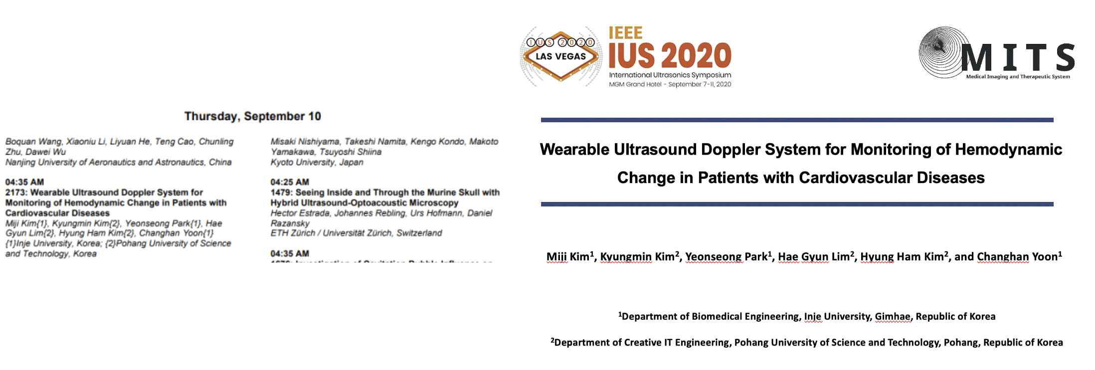 IEEE International Ultrasonics Symposium (IUS) 초록 및 포스터 발표