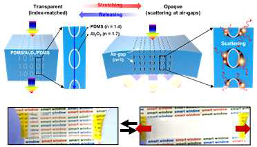 투광성 제어가 가능한 신축성 광학 필름 제작 및 필름 내 빛 산란 원리 규명
