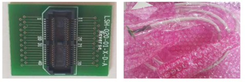 제작된 PCB 이미지 (좌), 제작된 Cable 이미지 (우)