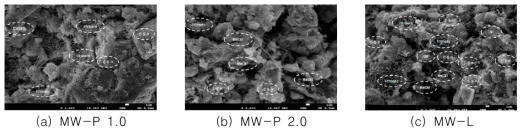 CNT 혼입형태에 따른 SEM사진