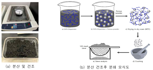 CNT 코팅 및 침전