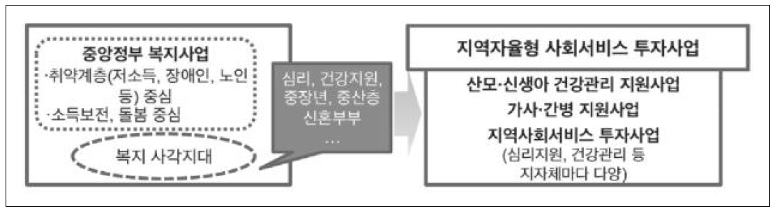 지역자율형 사회서비스 투자사업의 추진 배경