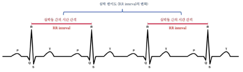 심박 변이도와 심박동 간의 시간 간격