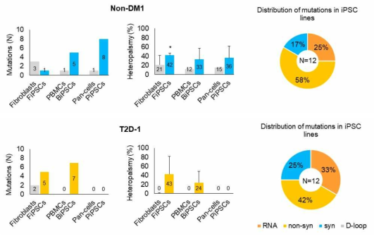 Origin cell 과 iPSC 간의 mtDNA mutation 경향 분석