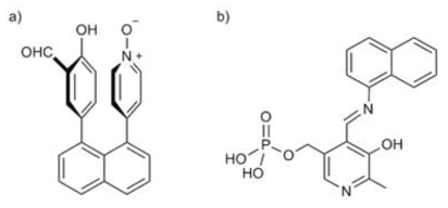 형광과 CD를 동시에 만들어낼 수 있는 프로브의 예: (a) 아미노알코올에 작용 (J. Am. Chem. Soc. 2013, 135, 12200); (b) primary amine에 작용 (J. Am. Chem. Soc. 2017, 139, 1758.)