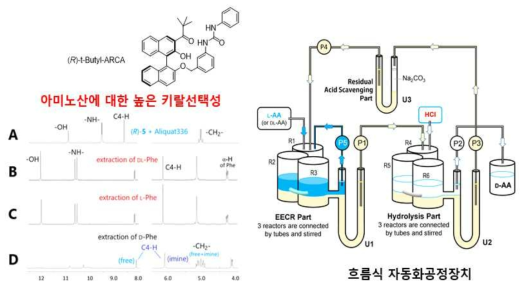 t-butyl ARCA를 이용하여 광학적으로 순수한 아미노산을 흐름식 자동화공정으로 생산하는 기술. Nature Commincations 2021, 12:125