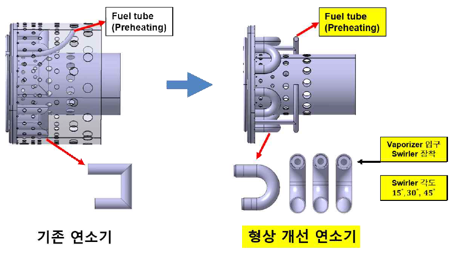 연소기 형상개선 레이아웃