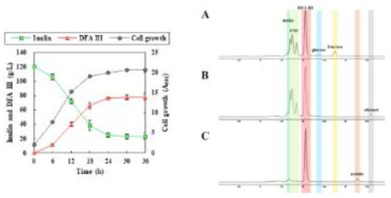 IFTase를 분비생산하는 효모를 이용한 DFA III 생산 및 DFA III HPLC 분석