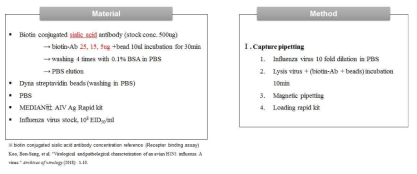 Sialic acids 기반 인플루엔자 바이러스 Capture 기반 전처리 방법