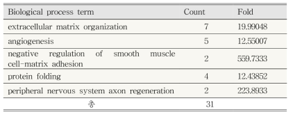 LC-MS/MS 분석 기반 Biological Process별 분류