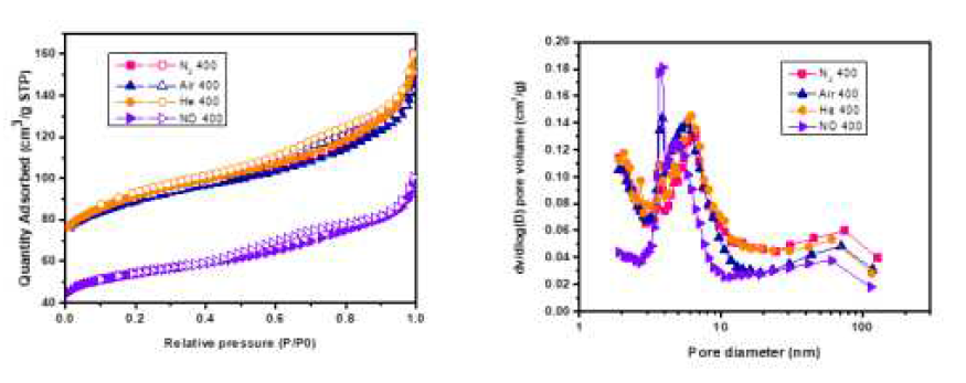 FT 촉매의 N2-isotherm& desorption