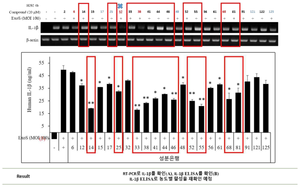 성분은행 22종의 IL-1β 억제 활성