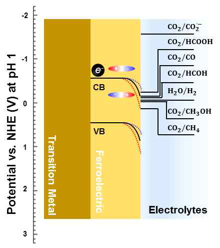 본 연구에서 제안하 는 전이금속 표면 편극제어와 CO2 환원 준위 선택에 따른 선택성 조절