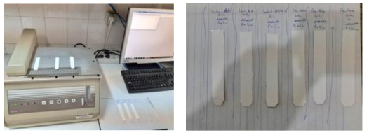 Radiochemical purity evaluation in different solvent using RTLC