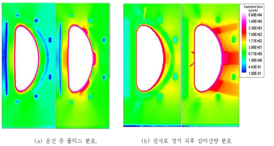 원자로 시스템 내부의 방사선량