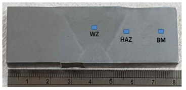 Cross-sectional view of GTA welded Mod. 9Cr-1Mo steel model alloy