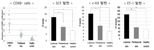 릴혹피증 환자 피부조직에서 아토피 연관 유전자 발현 분석