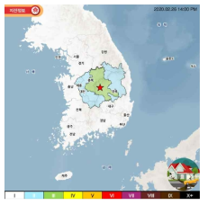 ‘지진’ 지도 콘텐츠