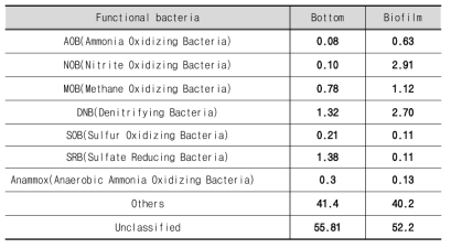 Cell counts as percent to the total number of bacteria in the MSBfR