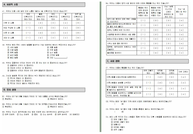 본 연구에서 개발한 설문지(예시)