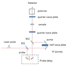 pump-probe spectroscopy 개략도