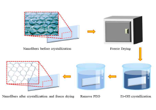 3D 나노 섬유 지지체의 결정화 가공 방법