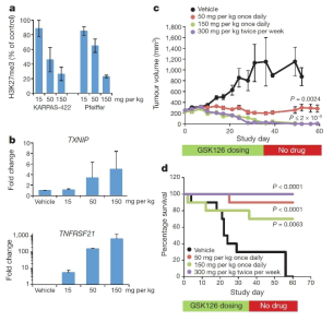 NGS를 통한 EZH2 저해제약물 GSK126 In vivo 효과