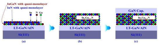 Schematic illustration for the growth of HI-InxGa1-xN on Si(111)