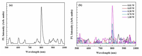 (a) RT and (b) excitation-power dependent PL spectra of the DID-QD structure