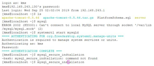 MySQL 보안 설정 프로그램 실행