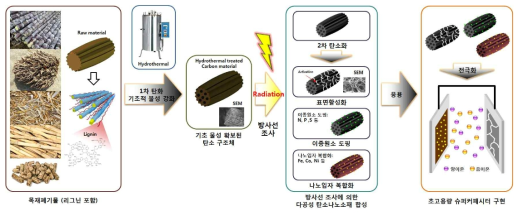 방사선 조사를 이용한 다공성 탄소나노소재 합성 및 초고용량 슈퍼커패시터로의 응용