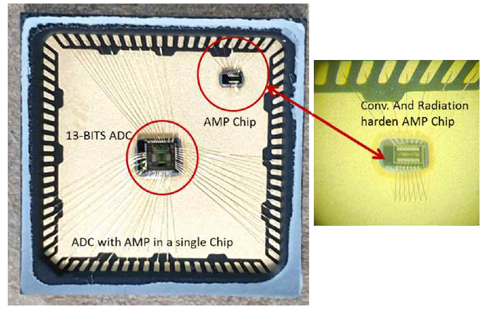 13-BIT ADC 과 설계한 앰프의 사진