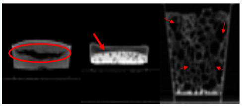 Plastic compounds and soluble material in CT images