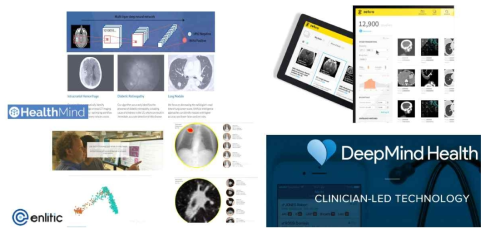 헬스케어 및 의료분야에 적용할 인공지능 기술을 개발하는 국외의 스타트업들
