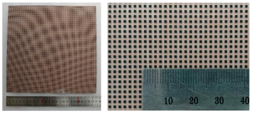 Printed pattern of square patch on FR4 substrate fabricated by screen printing of carbon-metal paste