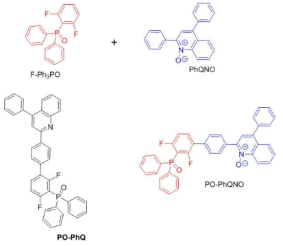 F-Ph3PO, PhQNO, PO-PhQ, PO-PhQNO 접합 계면 소재구조