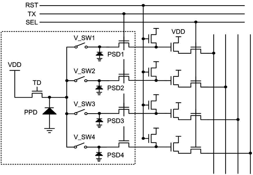 4-tap lock-in 픽셀 schematic