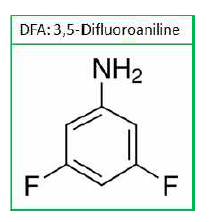 3,5-difluoroaniline (DFA)의 분자구조