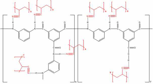 PAN/PA 결합구조(Chemdraw program)