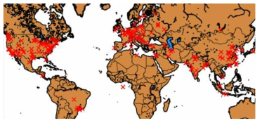 IP geolocation 차트 예시 출처: https://ip-geolocation.whoisxmlapi.com/blog/ip-geolocation-analysis-in-python-made-simple