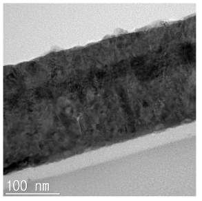 열 계면 산화 후 Zr/IGZO의 계면의 HR-TEM image