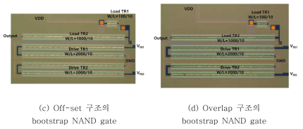 제작된 NAND gate의 현미경 사진