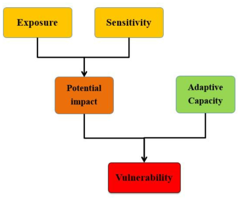 Definition of Vulnerability of Climate Change (Fussel and Klein, 2006)