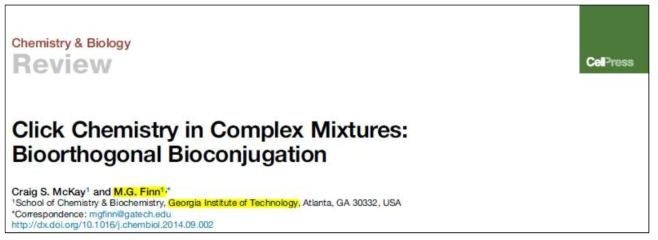 IeDDA 반응을 포함한 Bioorthogonal bioconjuation 연구에 대한 리뷰 논문