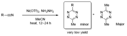 Asymmetric tetrazine의 일반적인 합성방법