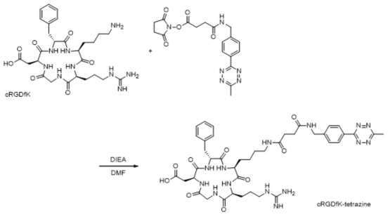cRGDfK-tetrazine 화합물의 합성