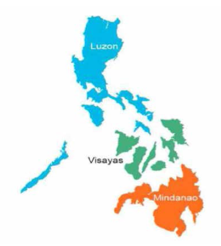 필리핀 전력공급 권역 구성 (출처: Department of Energy, 2019)