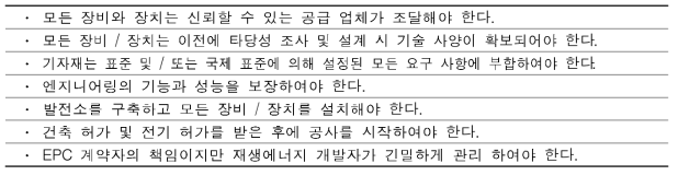 장비 조달 기준 및 규정